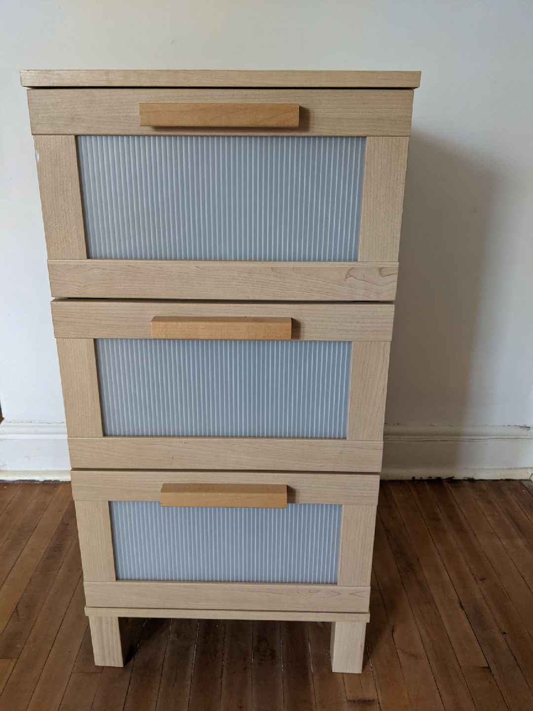 Ikea Wooden 3-Drawer Nightstand