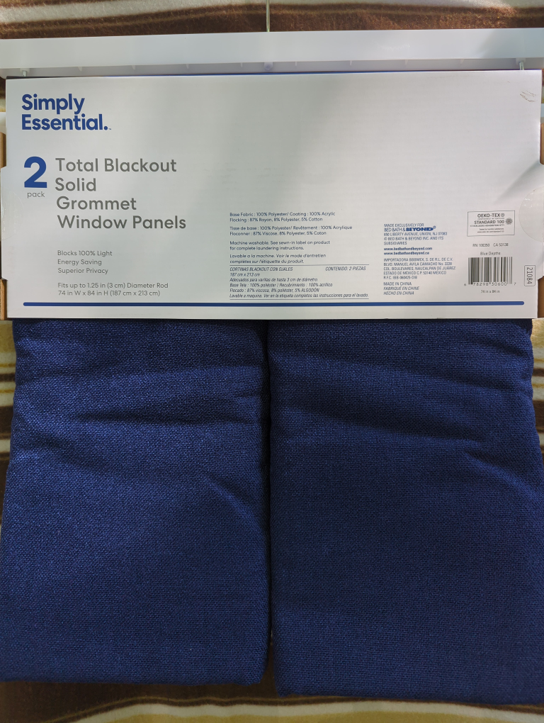Blue Simply Essential Total Blackout Curtains - 84 in - photo 2