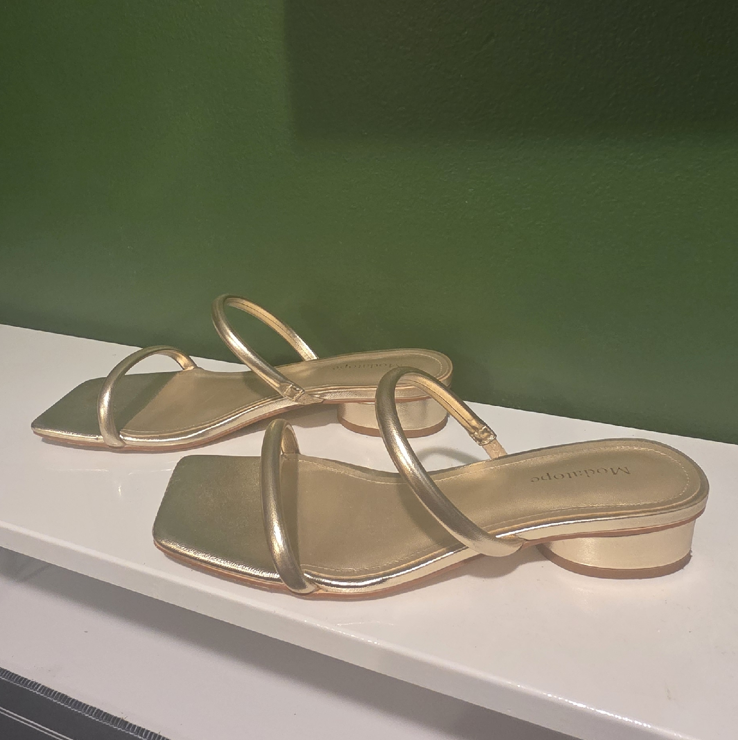 Modatope gold sandals heels - photo 2