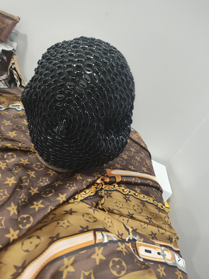 Black Beaded Beret Hat - photo 5