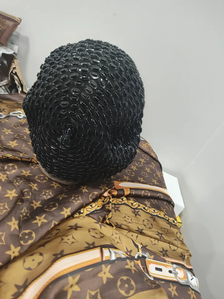 Black Beaded Beret Hat image indicator(5)