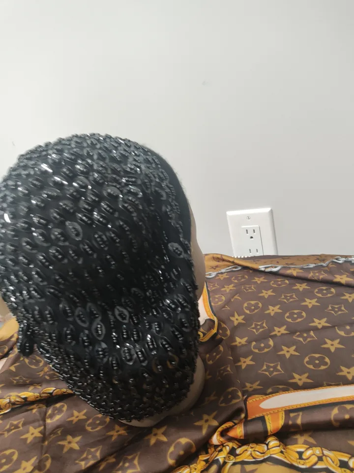 Black Beaded Beret Hat image indicator(8)