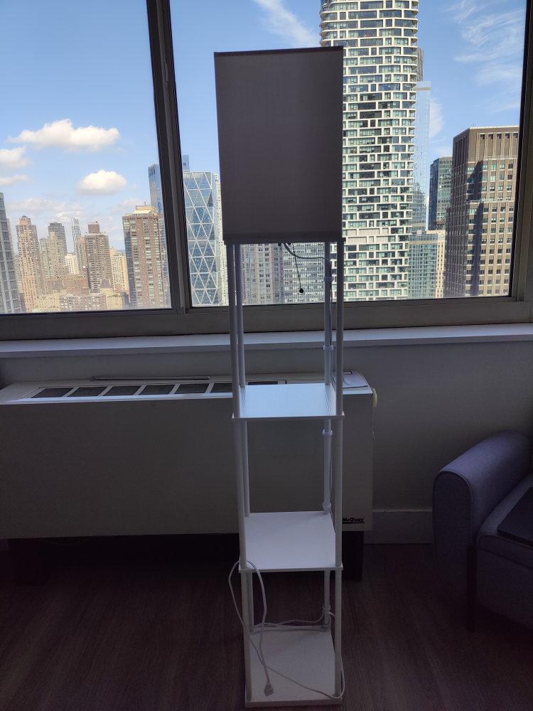 White Shelf Floor Lamp - photo 2