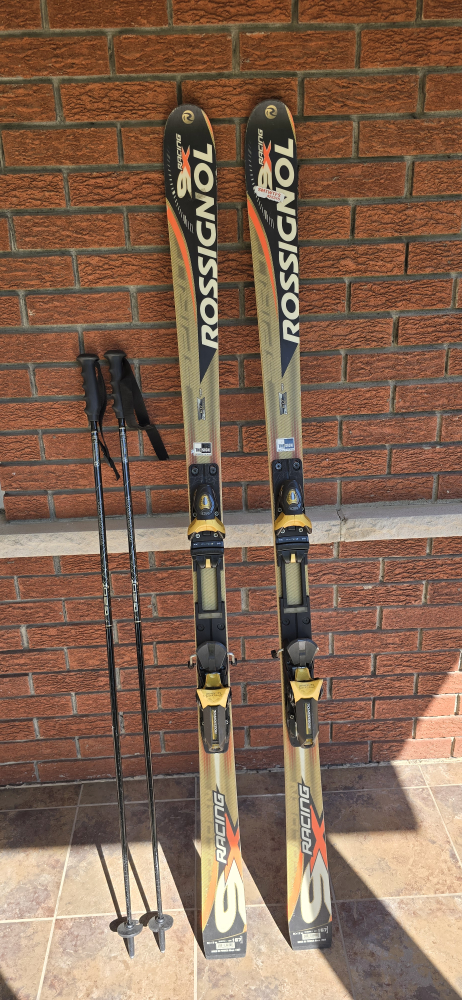 Rossignol 9X Racing Skis with Poles