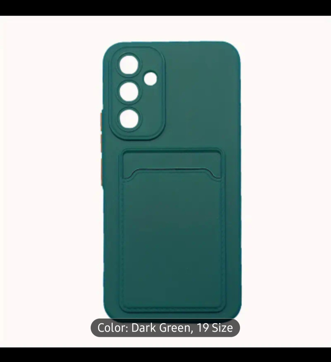 Dark Green Phone Case with Card Holder, 19 Size - photo 2