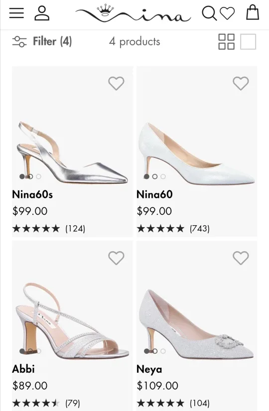 Nina New York Silver Glamour Heels - Size 7 image indicator(6)