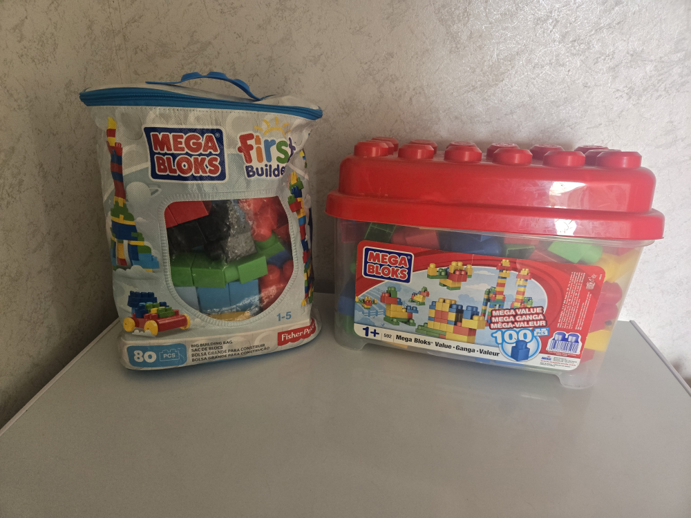 Mega Bloks First Builders Set (80 pcs) & Value Set (100 pcs)