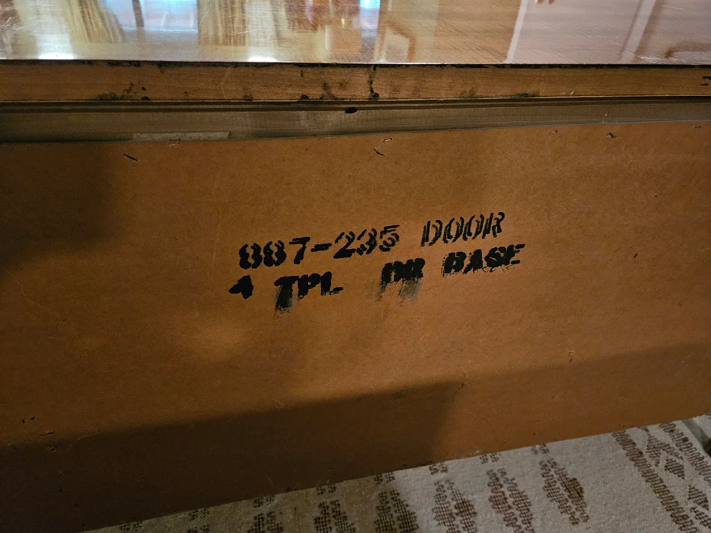 Large Antique Sideboard Buffet Solid Wood (Oak) Faux Bamboo image indicator(10)