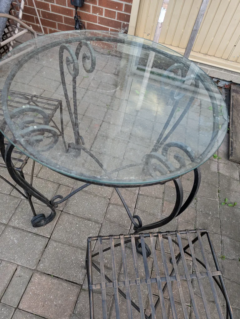 Patio Table and Chairs - Wrought Iron Style image indicator(3)