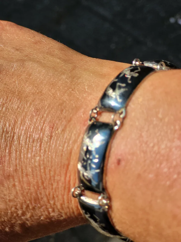Siam Sterling Silver Niello Bracelet thumbnail