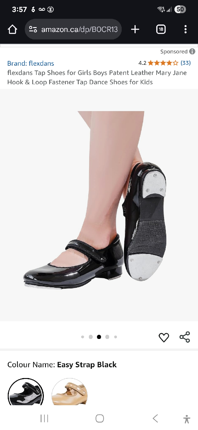 Black Tap Shoes for girls, US Size 9, 17cm - photo 3