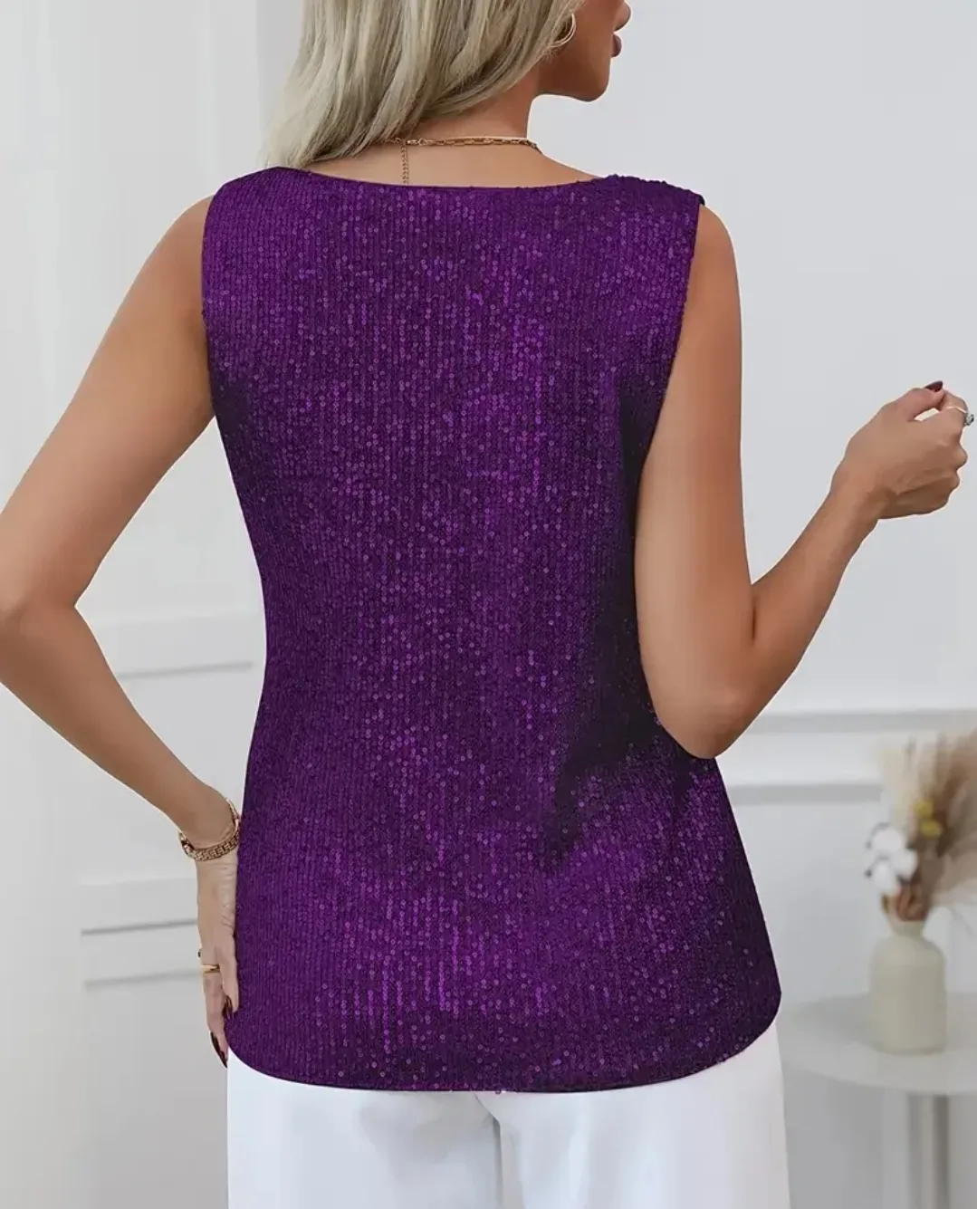 Brand New Purple Sequin Top image indicator(2)