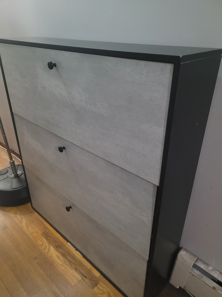 Shoe Cabinet - Gray & Black