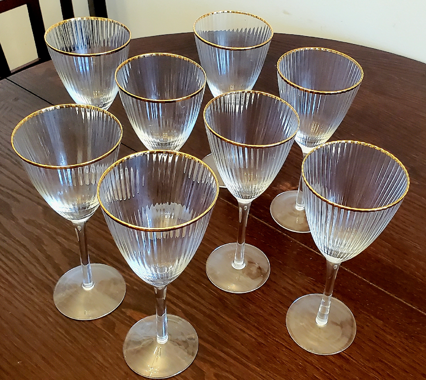 Everly Quinn Gold Rimmed Wine Glasses (Set of 8) - photo 2
