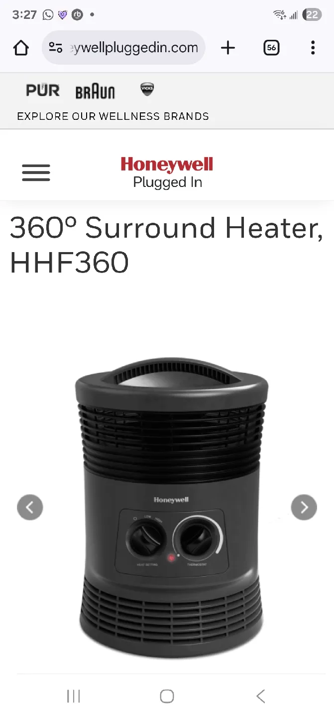 Honeywell 360° Surround Heater HHF360 image indicator(2)