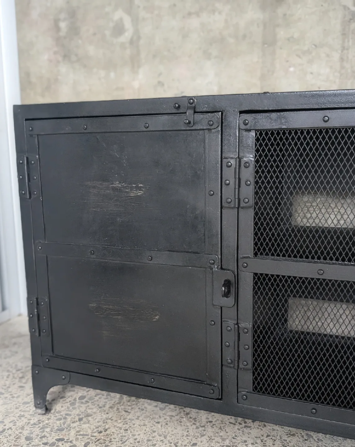 Industrial Style Media Unit/Credenza/Cabinet/Sideboard image indicator(7)