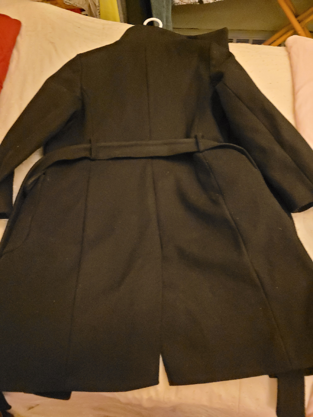 Black Belted Wool Coat - photo 4