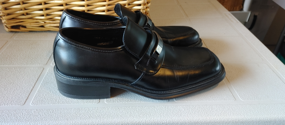 Aldo Black Leather Loafers Size 8 - photo 2