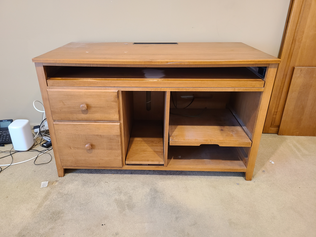 Ethan Allen Wooden Computer Desk with Pull-Out Keyboard Tray