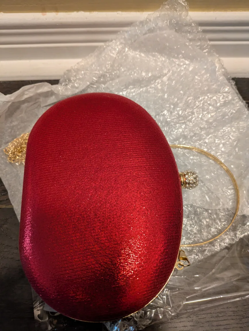 brand new Red Crystal Evening Clutch Bag image indicator(6)