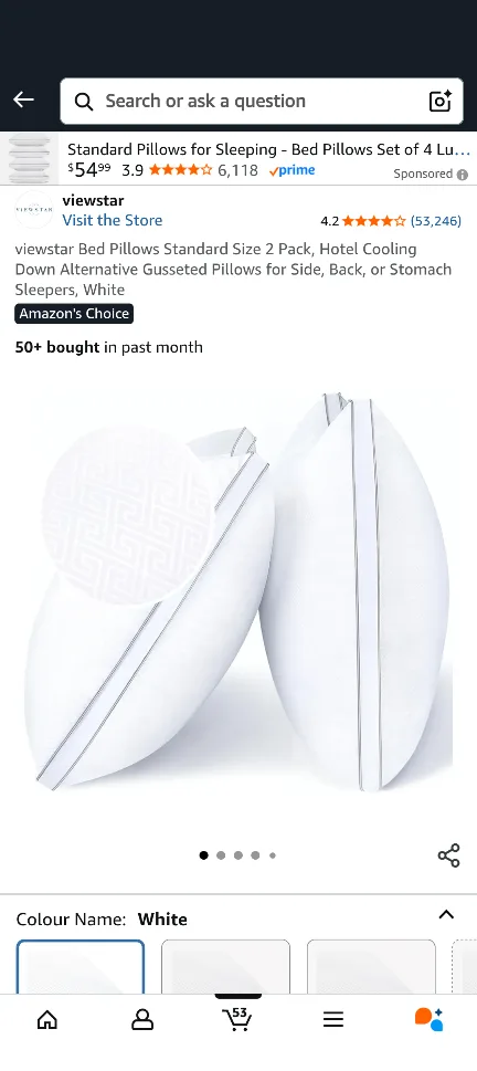 Viewstar Standard Size Bed Pillows thumbnail