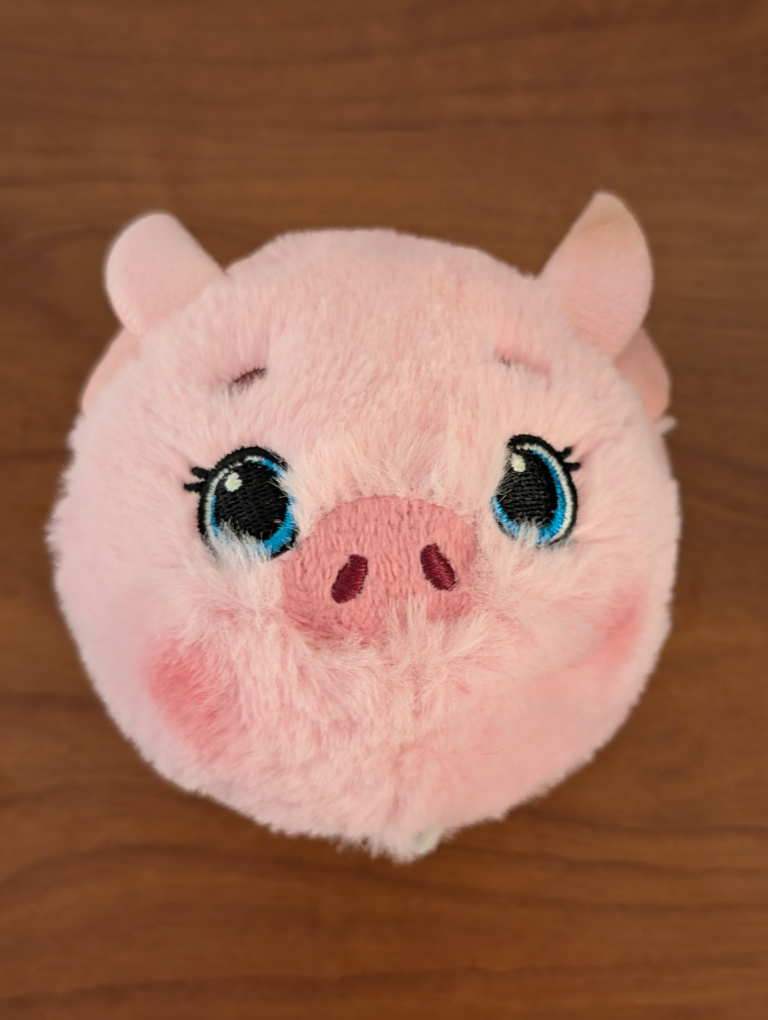 Beanie Bouncers Posey Pig Plush Toy Bouncy Ball