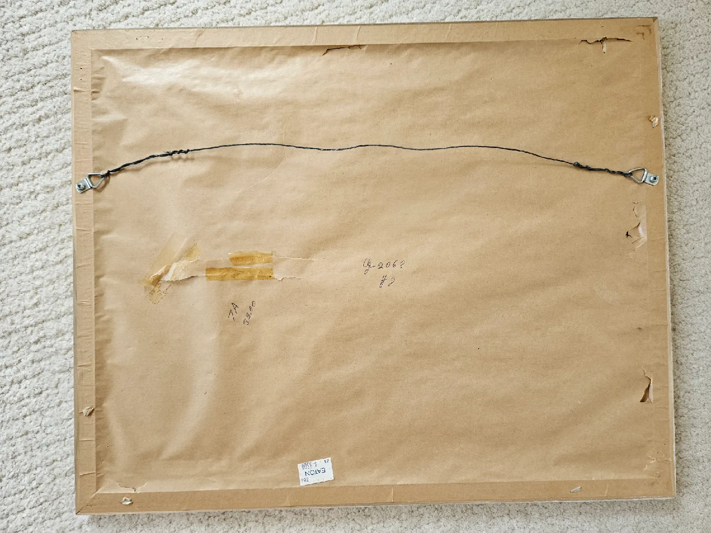 Large Vintage Framed Art Print - Child and Geese in Wood Frame image indicator(3)