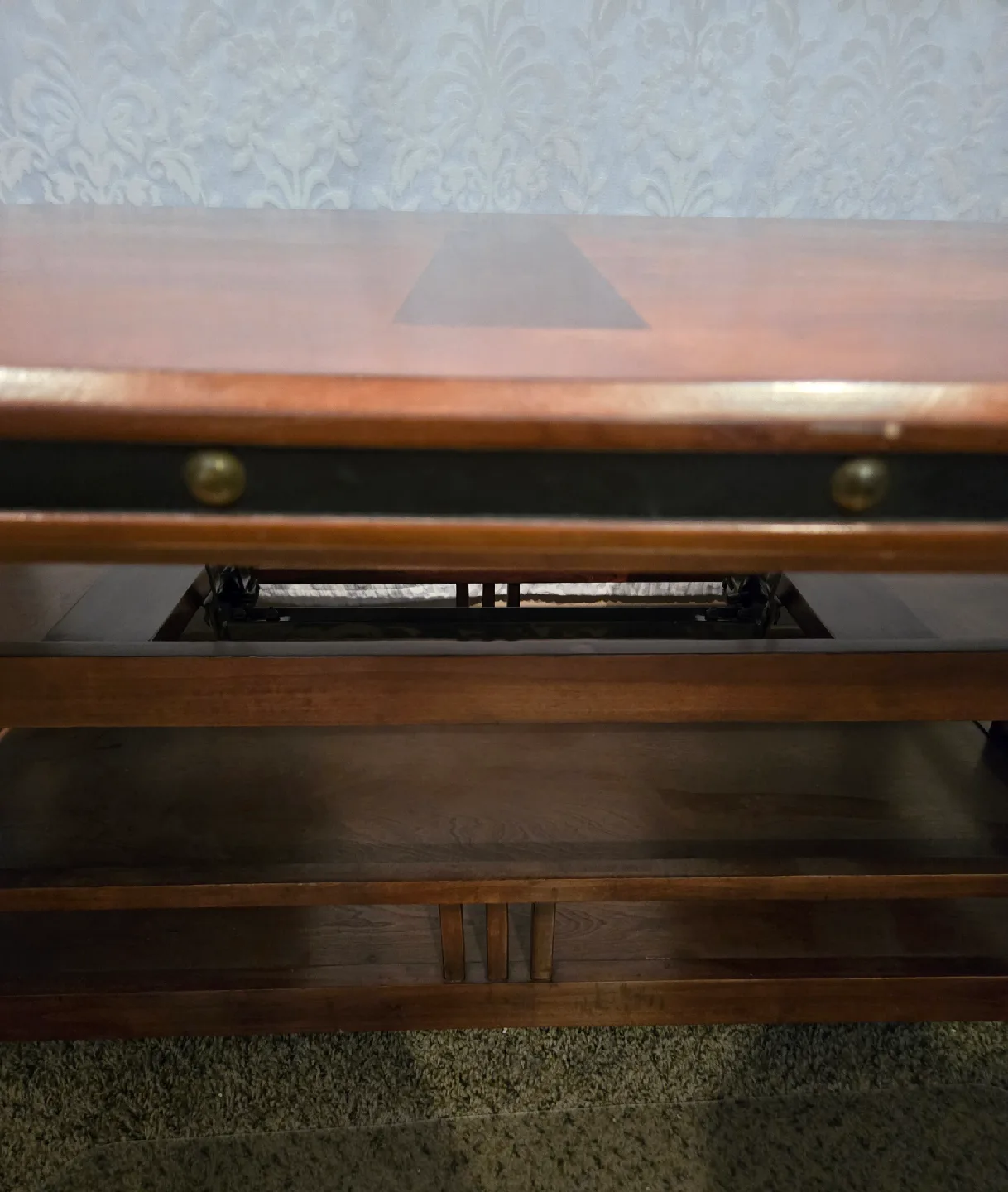 Wood Lift Top Coffee Table with Bottom Shelf image indicator(5)
