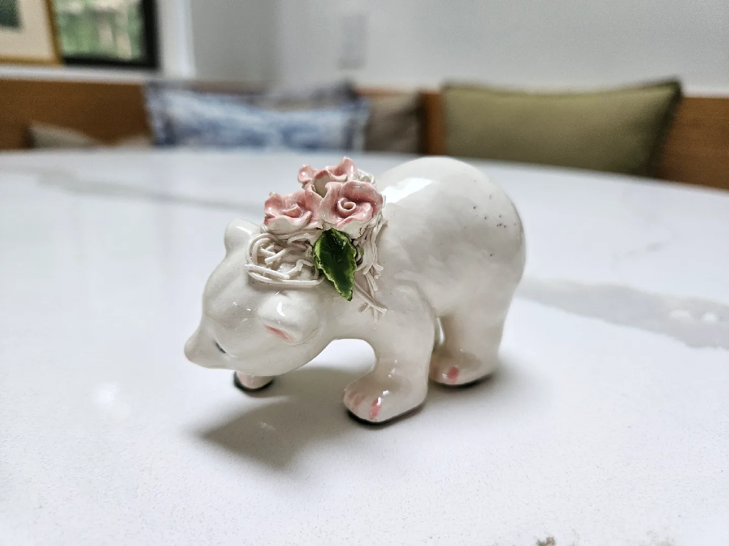 Cute Christmas Decor Ceramic Hippo & Bear Figurines image indicator(5)