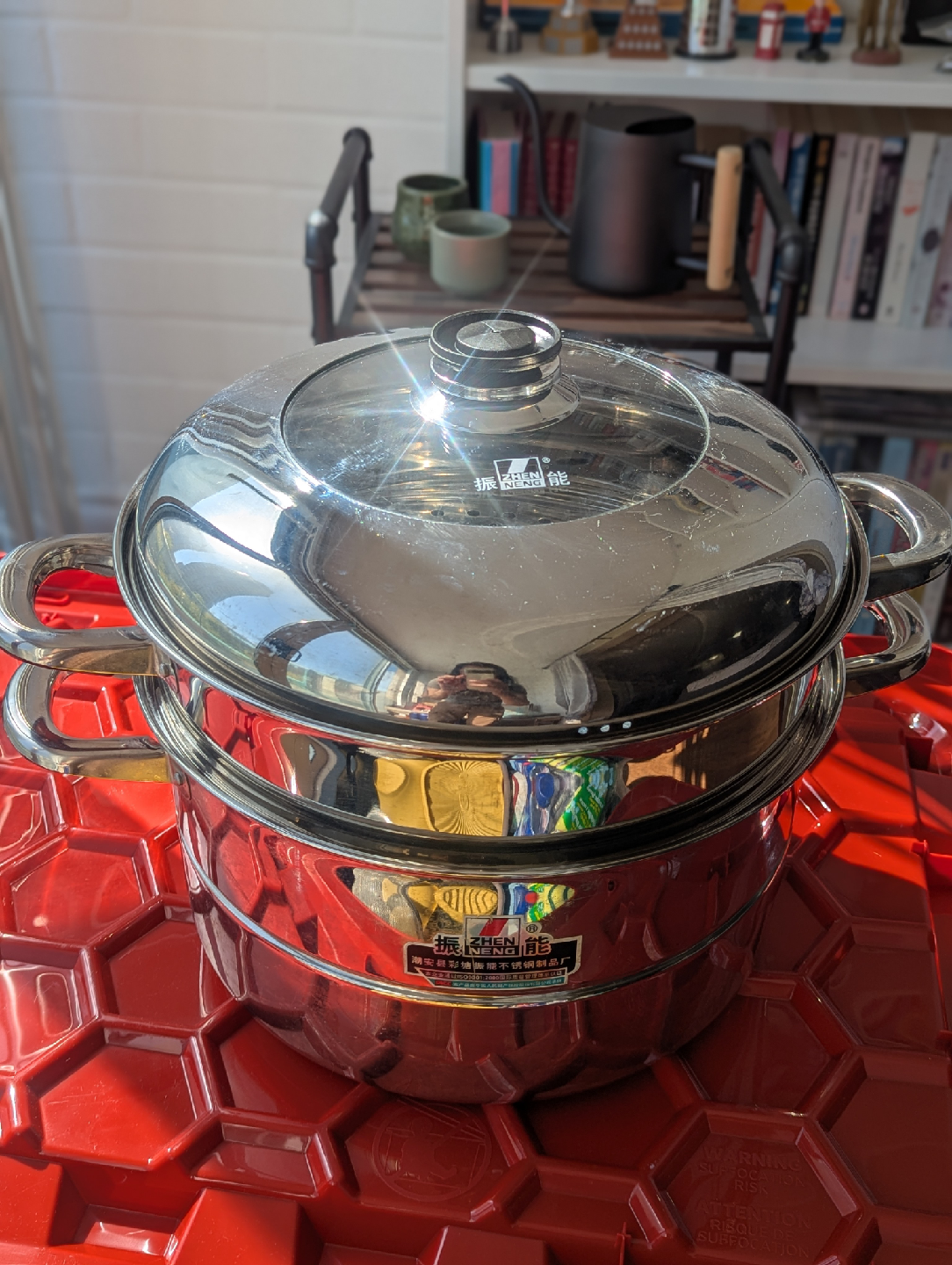 2-Tier Stainless Steel Steamer Pot Set - photo 2