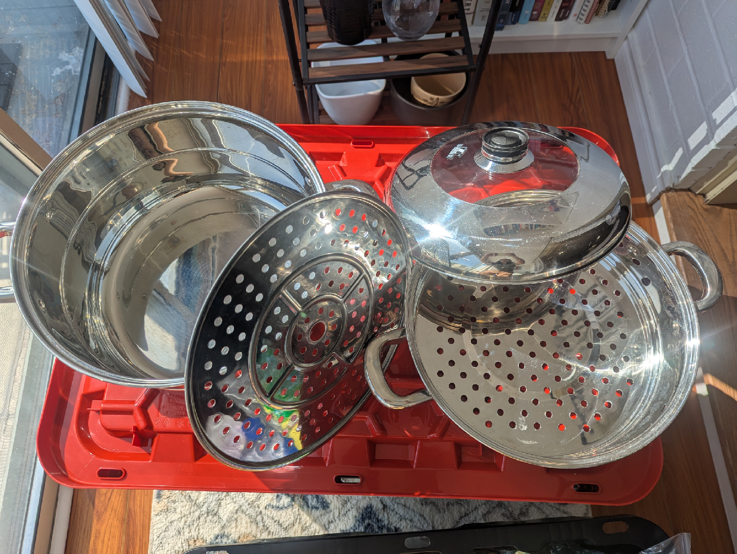 2-Tier Stainless Steel Steamer Pot Set - photo 3