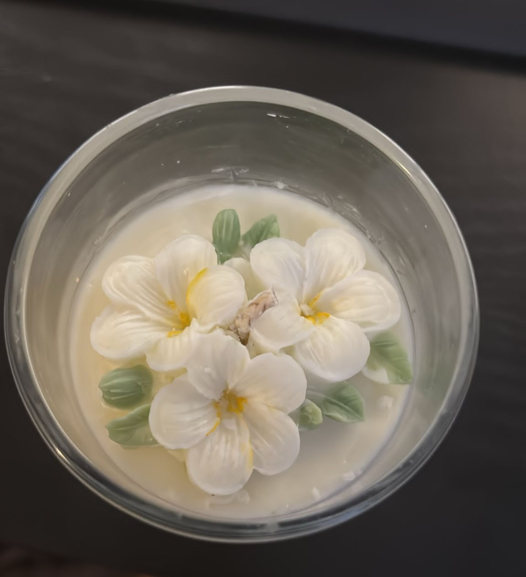 Floral Candle in Glass