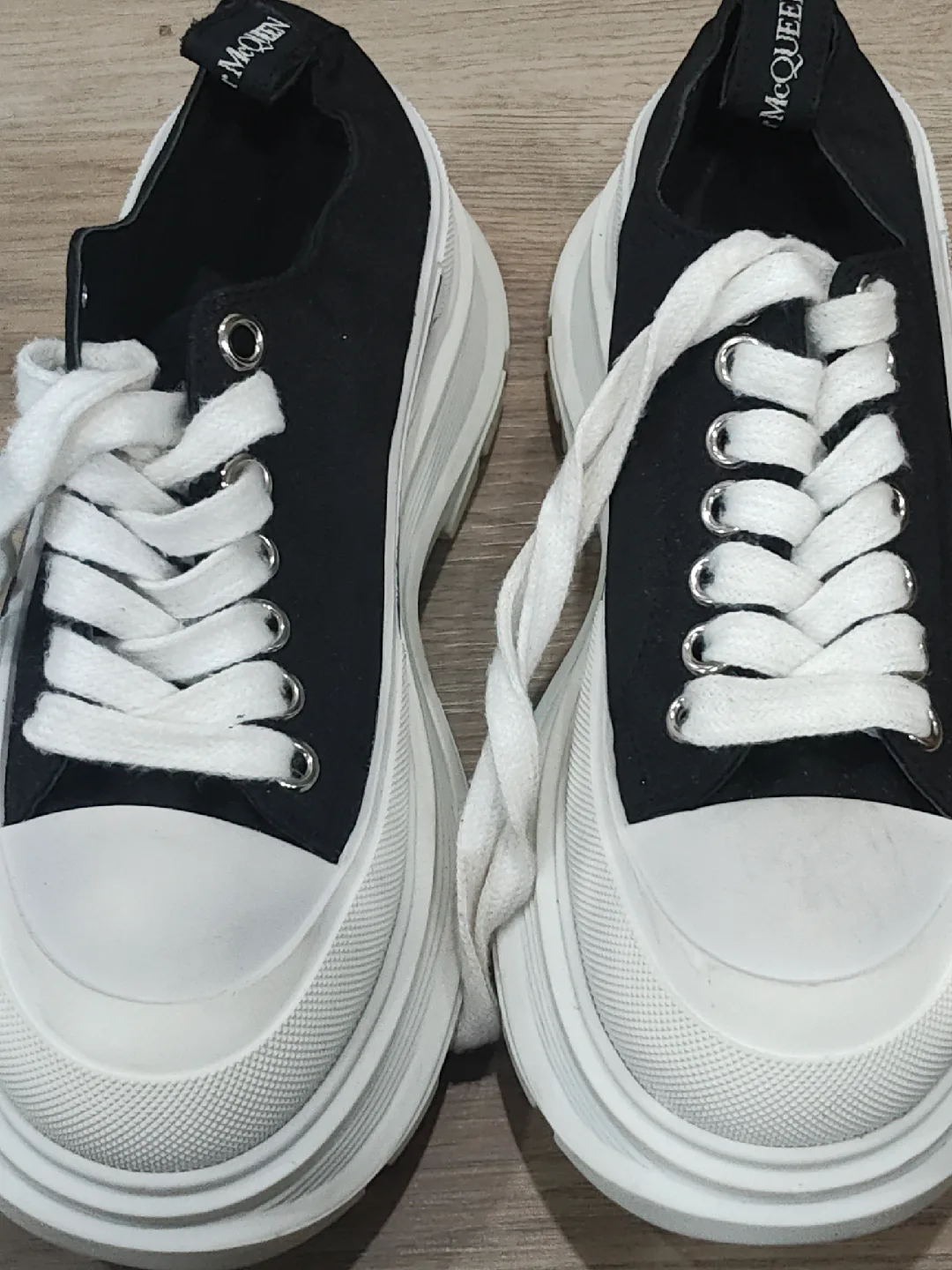 Alexander McQueen Canvas Platform Sneakers - Size 37 image indicator(2)