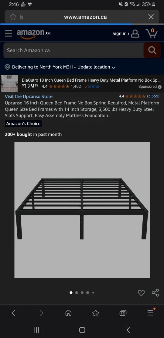 Veezyo 18 Inch Queen Bed Frame - New in Box! - photo 3
