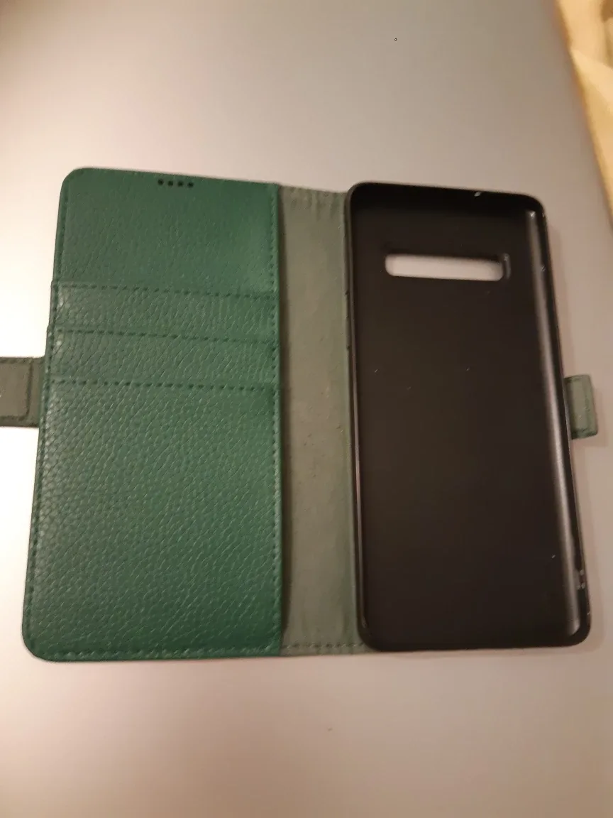Green Leather Samsung Galaxy S10 Phone Case image indicator(2)