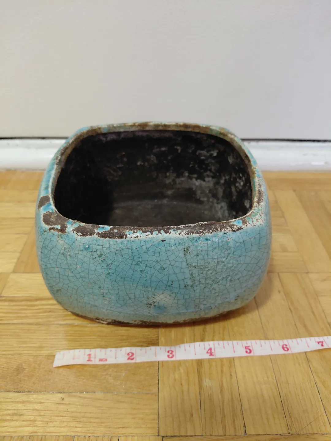 Turquoise Ceramic Planter thumbnail