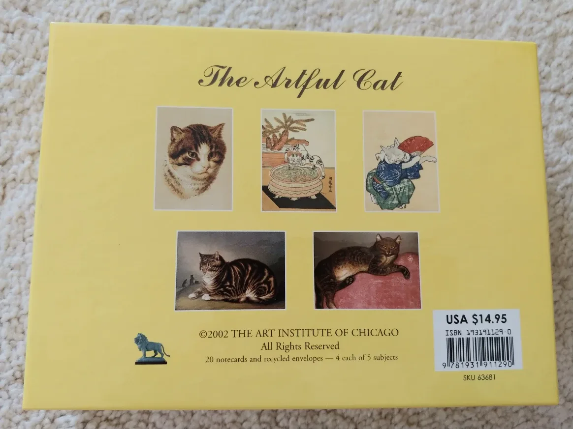 The Artful Cat Notecards 12x- Art Institute of Chicago🥕 thumbnail