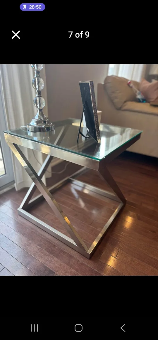 Ashley Glass Top Coffee & End Table Set image indicator(3)