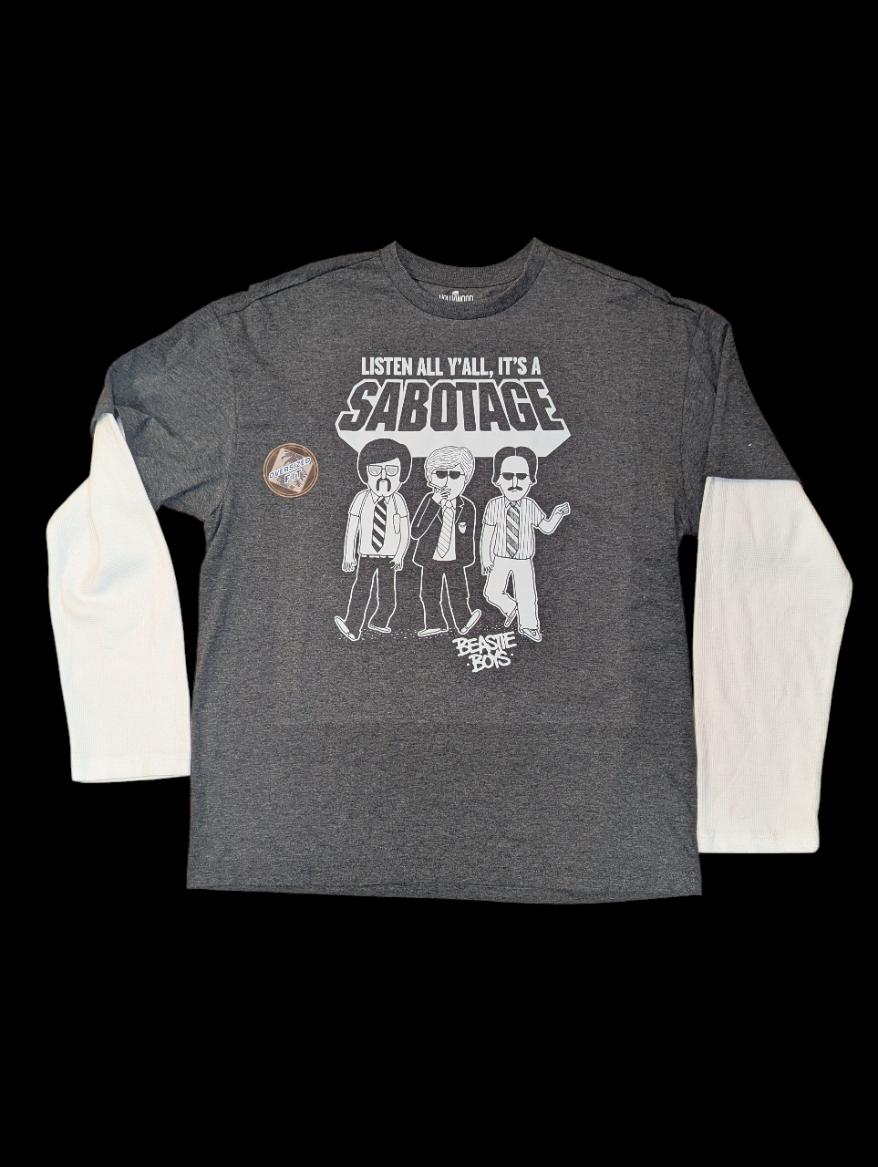 NEW MENS MEDIUM OVERSIZED Beastie Boys Sabotage long/short