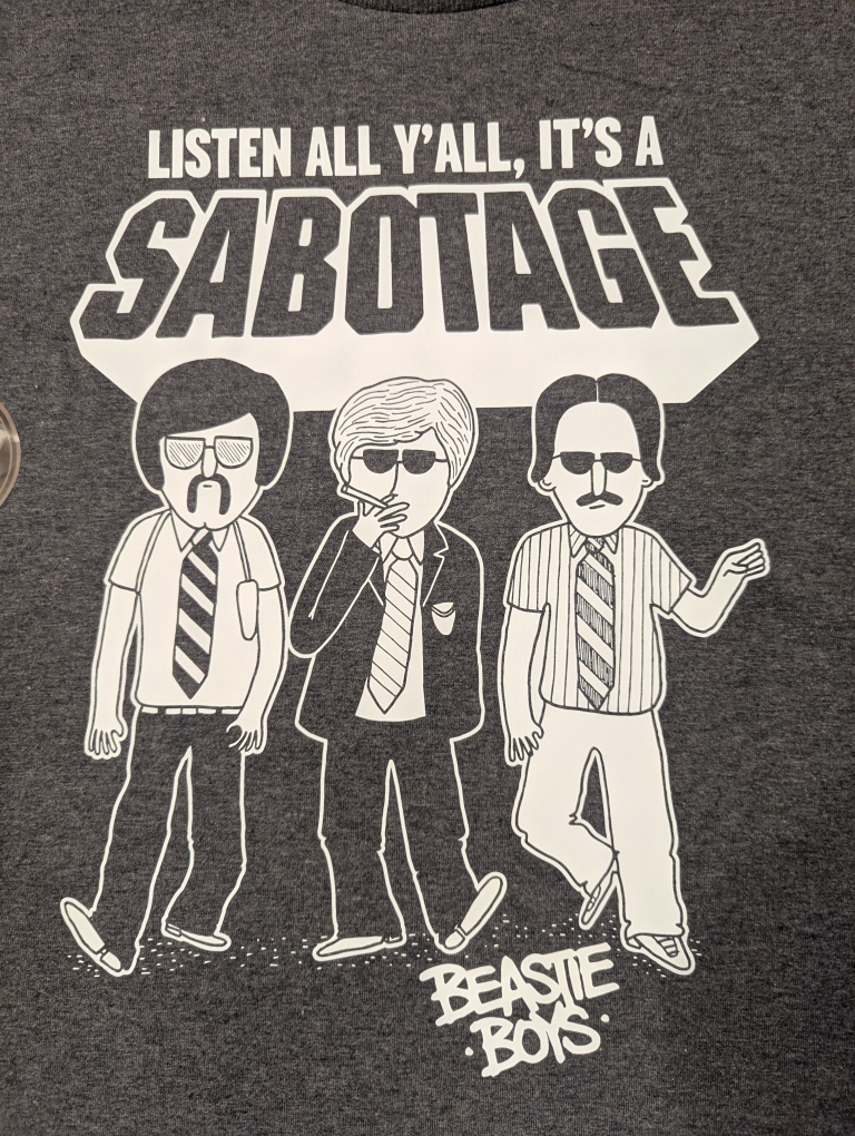 NEW MENS MEDIUM OVERSIZED Beastie Boys Sabotage long/short - photo 3