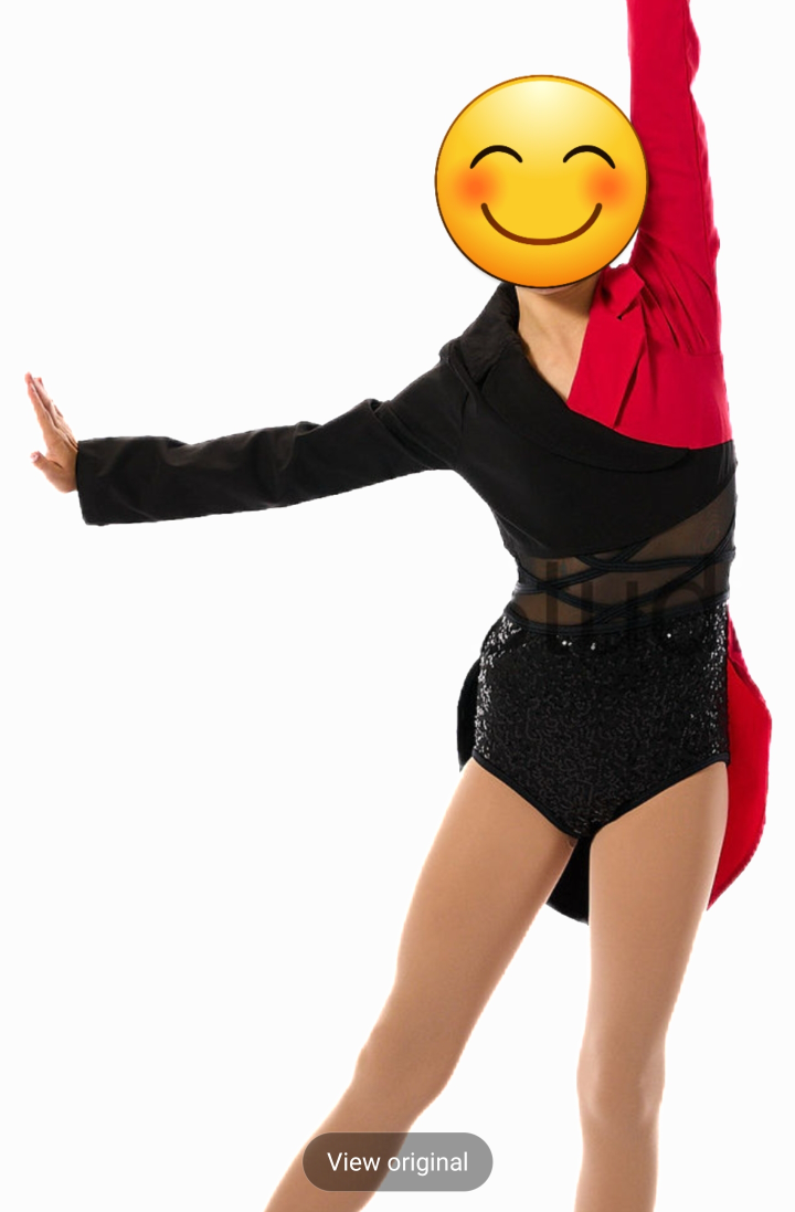 Two-Tone Dance Costume - Black and Red - photo 3