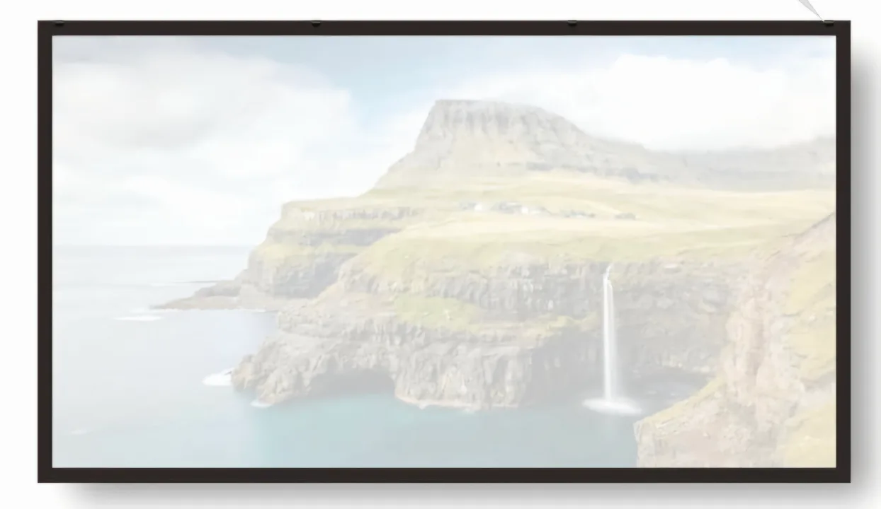 Cloth Folding Projector Screen 71"x43" thumbnail