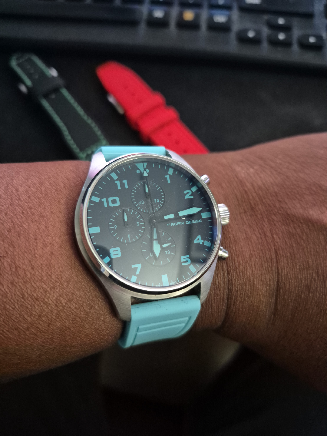 Pagani Design Chronograph Watch with Extra Straps