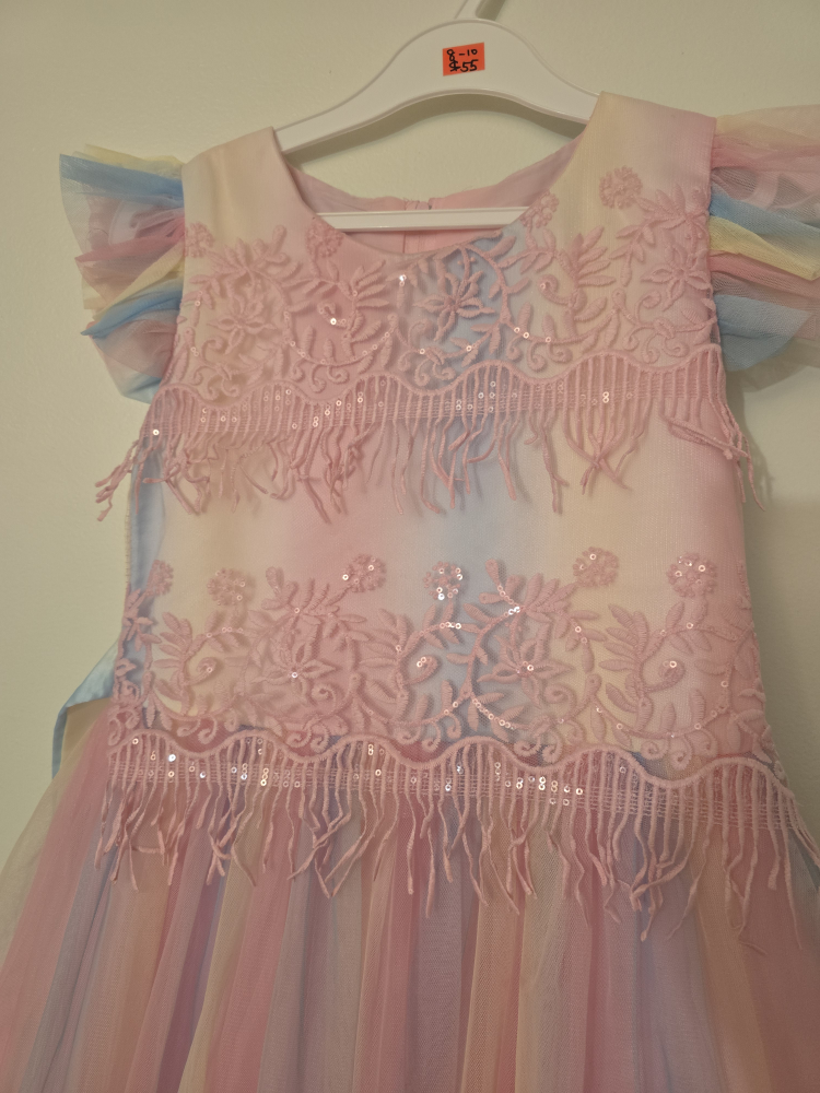 Girls' Pink Rainbow Dress - Size 8-10 - photo 2