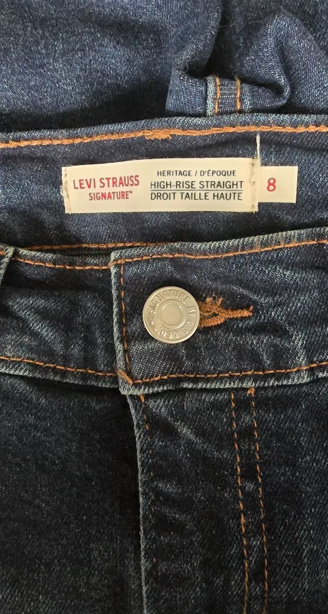 Levi Strauss Signature Heritage High-Rise Straight Jeans image indicator(3)