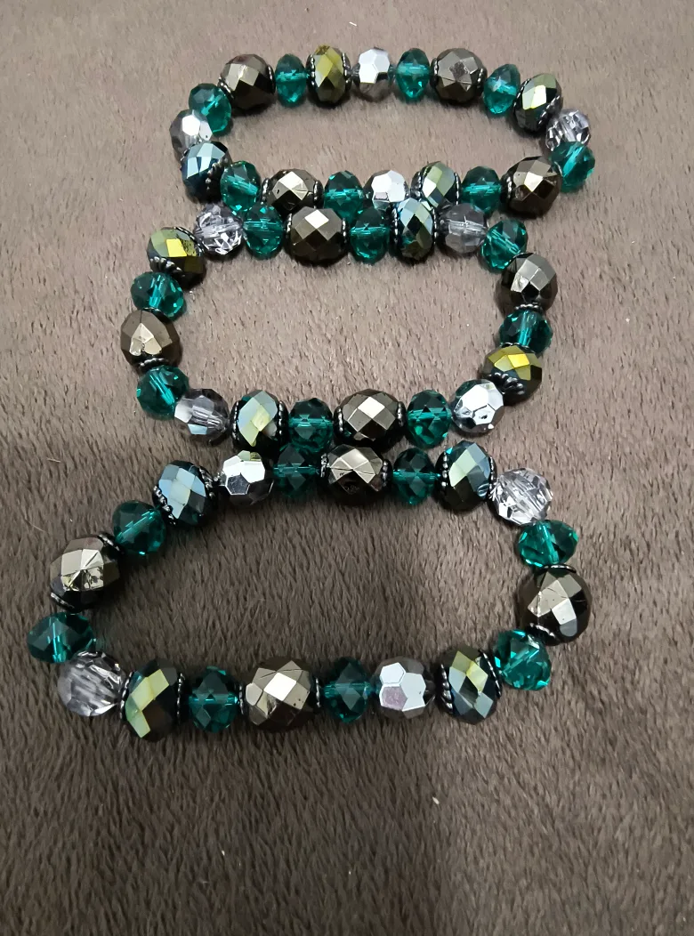 Beaded Stretch Bracelets - Set of 3 image indicator(2)