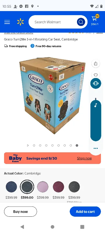 🥕 Graco Turn2Me 3-in-1 Rotating Car Seat, Cambridge image indicator(2)