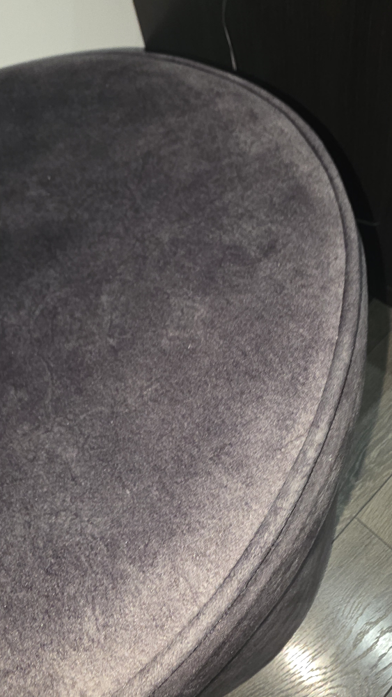 Two (2) Grey Suede Ottoman Stools for Sale! - photo 3