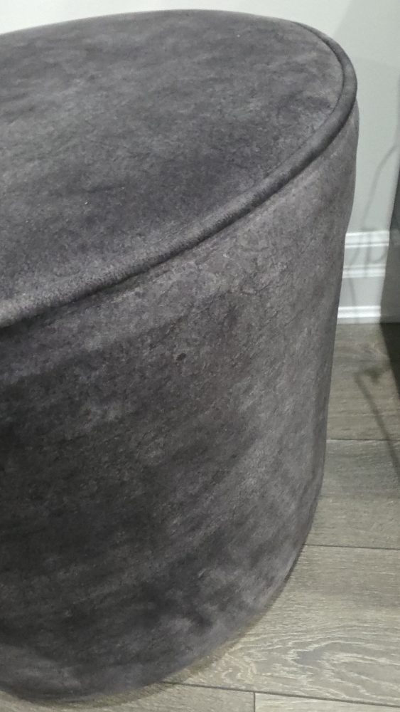 Two (2) Grey Suede Ottoman Stools for Sale! - photo 4