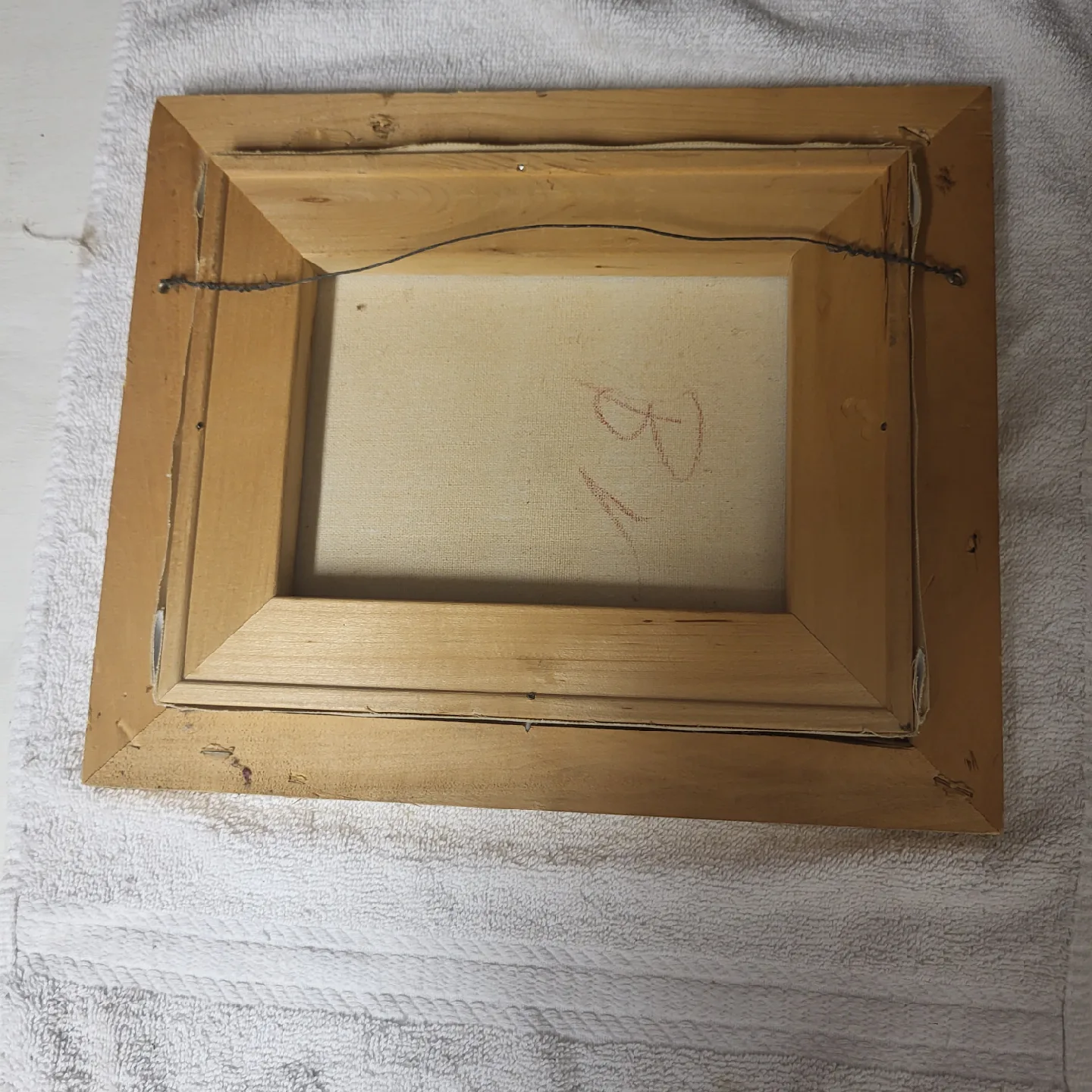 Vintage Framed Oil Painting - C. Hunter 10 x 12 inch image indicator(3)